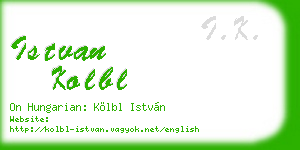 istvan kolbl business card